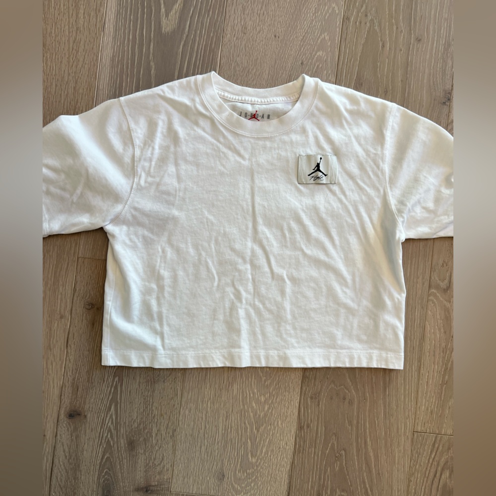 Jordan air flight white crop top size xs